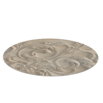Tapis fauteuil bureau rond Feuilles dans le sable