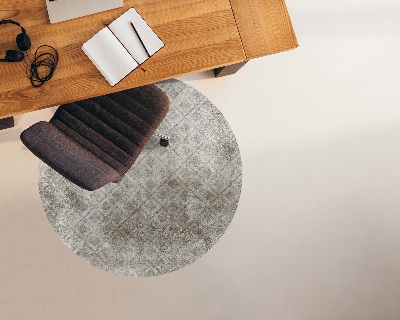 Tapis fauteuil bureau rond Motif délavé