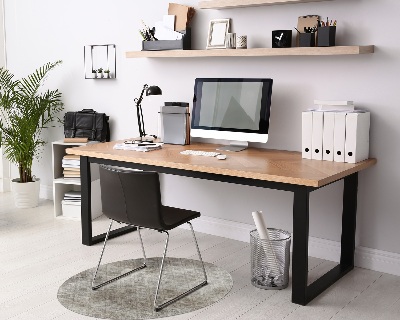 Tapis fauteuil bureau rond Motif délavé