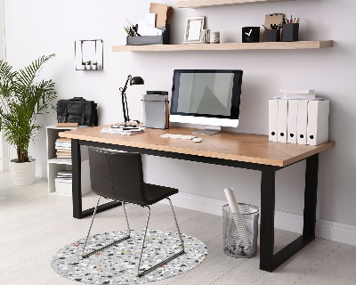 Tapis fauteuil bureau rond Art de la pierre