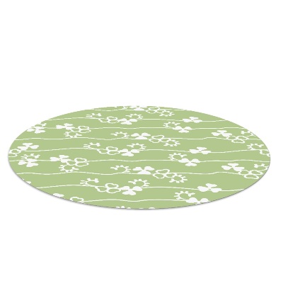 Tapis de chaise de bureau Motif de trèfle