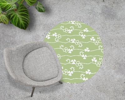 Tapis de chaise de bureau Motif de trèfle