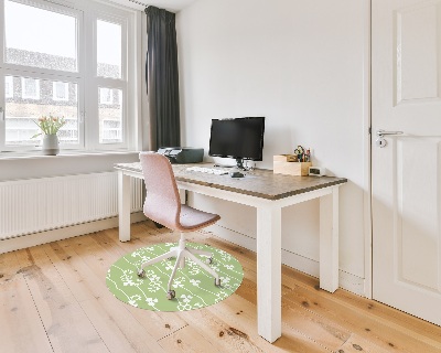 Tapis de chaise de bureau Motif de trèfle