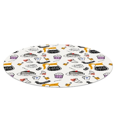 Tapis fauteuil bureau rond Amateurs de café