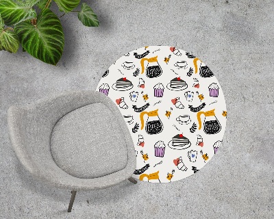 Tapis fauteuil bureau rond Amateurs de café