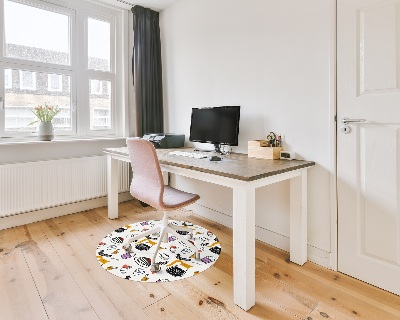 Tapis fauteuil bureau rond Amateurs de café