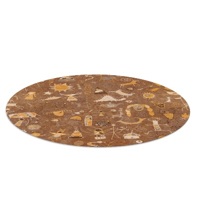Tapis fauteuil bureau rond Motifs créatifs