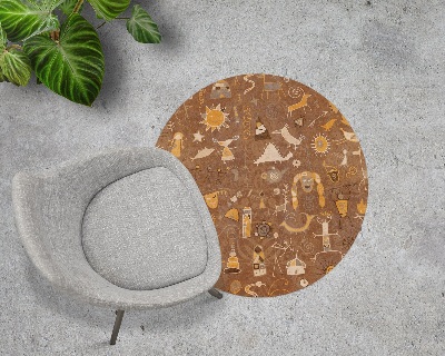 Tapis fauteuil bureau rond Motifs créatifs