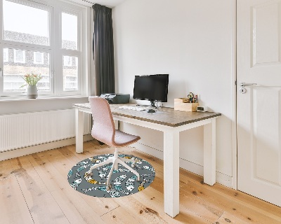 Tapis fauteuil bureau rond Poisson grec