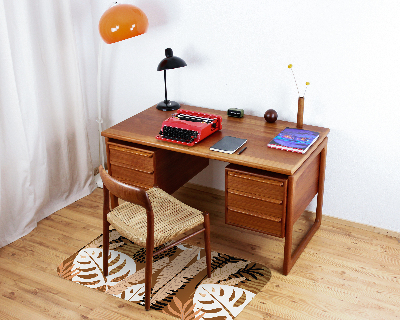 Tapis bureau rectangulaire Monstera jungle africa