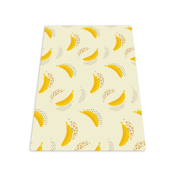 Tapis bureau rectangulaire Patchs à pois bananes