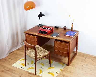 Tapis bureau rectangulaire Patchs à pois bananes