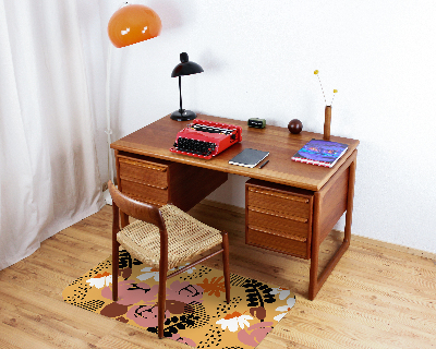 Tapis pour chaise de bureau Fleurs des prairies