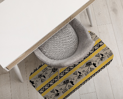 Tapis de chaise rectangulaire Hiéroglyphes égyptiens