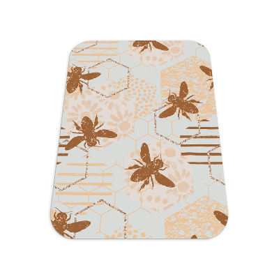 Tapis protection sol Abeilles fleurs miel