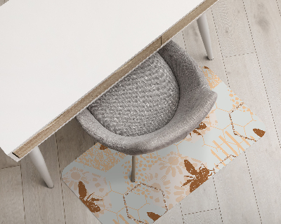 Tapis protection sol Abeilles fleurs miel