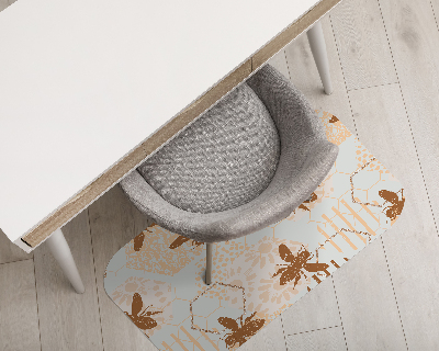 Tapis protection sol Abeilles fleurs miel