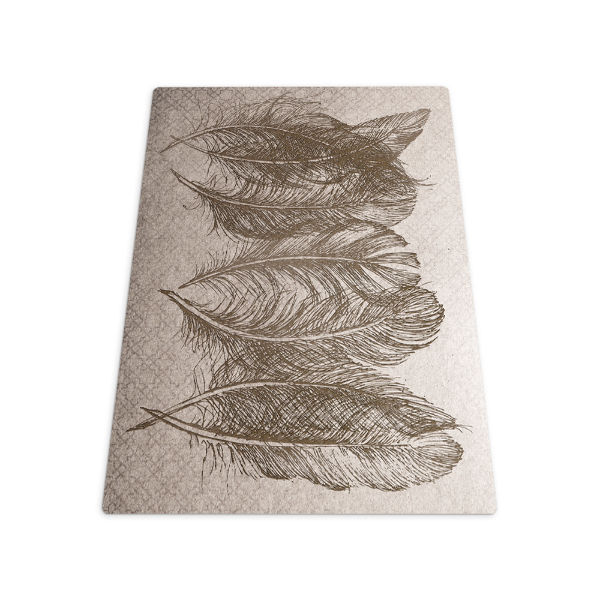 Tapis bureau rectangulaire Motif de plumes d'oiseaux