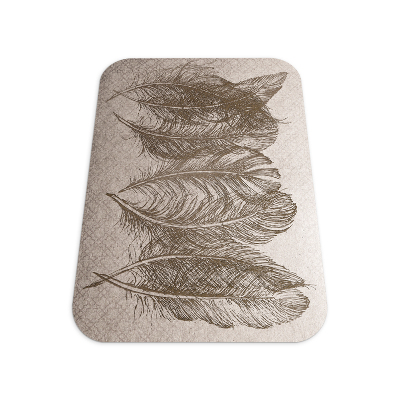 Tapis bureau rectangulaire Motif de plumes d'oiseaux