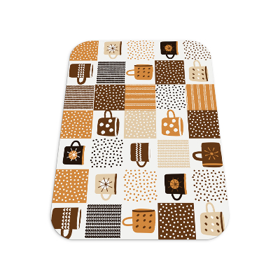 Tapis de chaise rectangulaire Tasses céramique plats