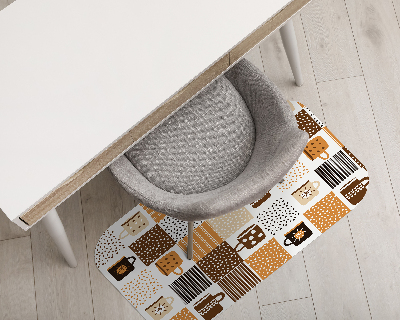 Tapis de chaise rectangulaire Tasses céramique plats
