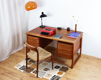 Tapis de chaise rectangulaire Tasses céramique plats