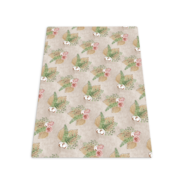 Tapis bureau rectangulaire Composition florale