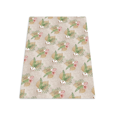 Tapis bureau rectangulaire Composition florale