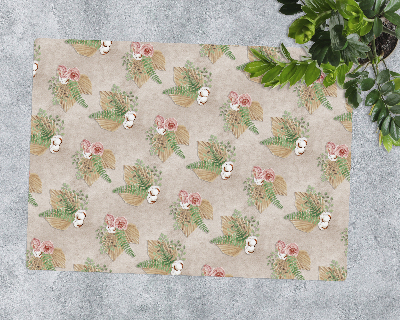 Tapis bureau rectangulaire Composition florale