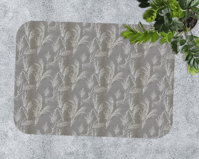 Tapis de chaise rectangulaire Herbe grise