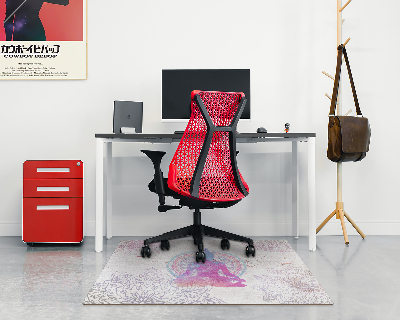 Tapis pour chaise de bureau Bouddha accompagné d'un mandala