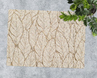 Tapis de chaise rectangulaire Une composition de feuilles sauvages