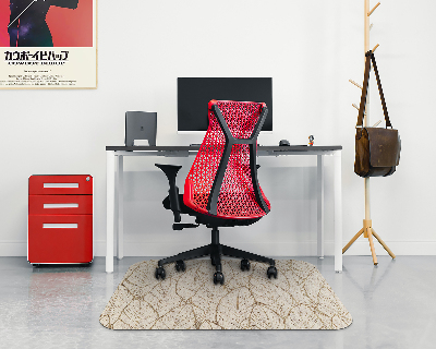 Tapis de chaise rectangulaire Une composition de feuilles sauvages