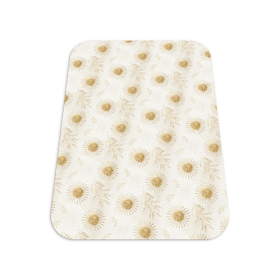 Tapis pour chaise de bureau Feuilles du soleil d'or