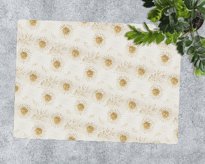 Tapis pour chaise de bureau Feuilles du soleil d'or