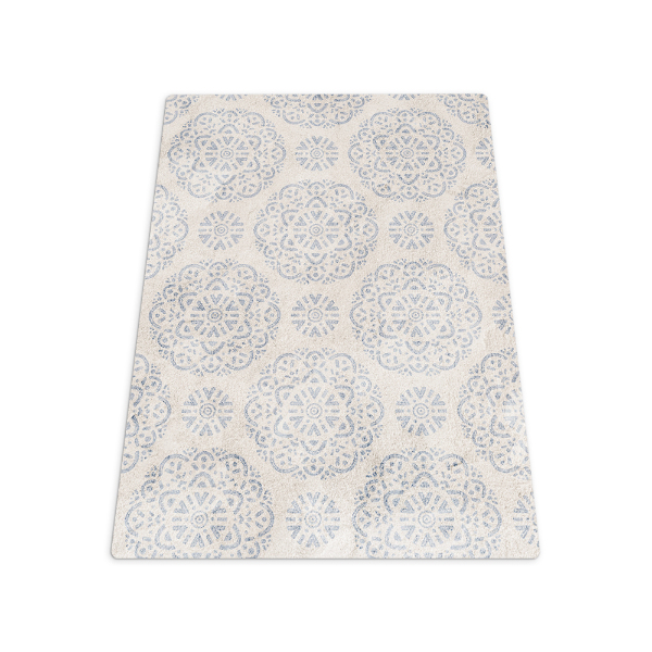 Tapis protection sol Mandala lumineux