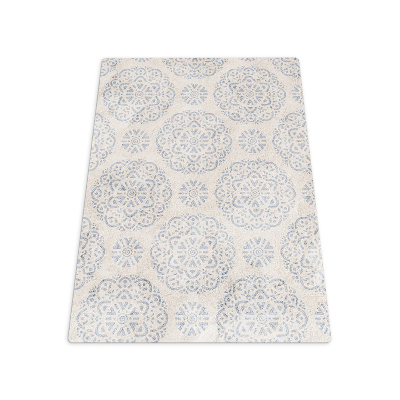 Tapis protection sol Mandala lumineux