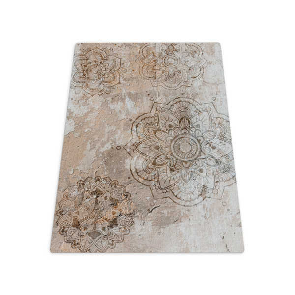 Tapis bureau rectangulaire Mandala sur pierre