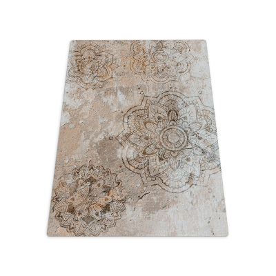 Tapis bureau rectangulaire Mandala sur pierre