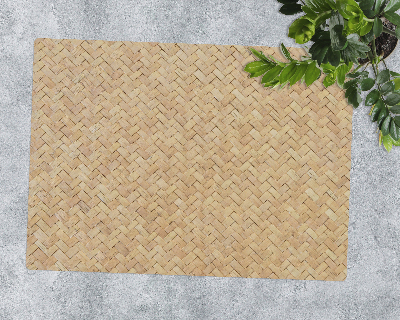 Tapis de chaise rectangulaire Motif en rotin