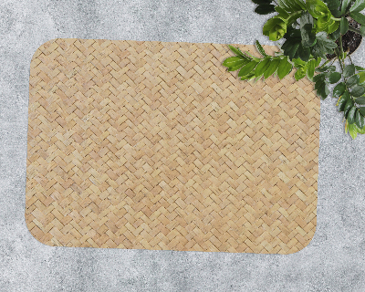 Tapis de chaise rectangulaire Motif en rotin