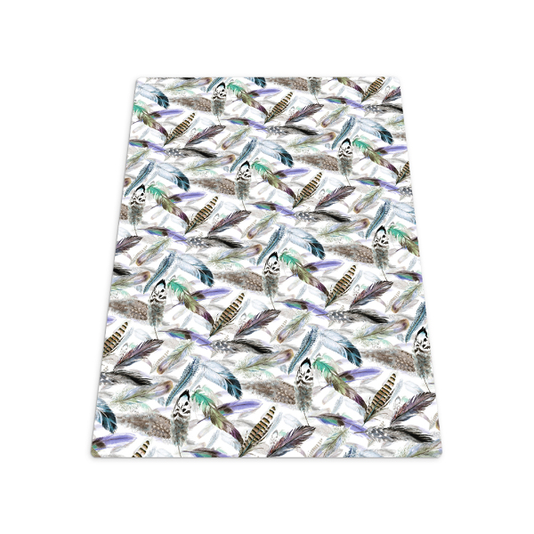 Tapis protection sol Plumes d'oiseaux