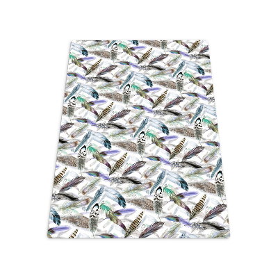 Tapis protection sol Plumes d'oiseaux