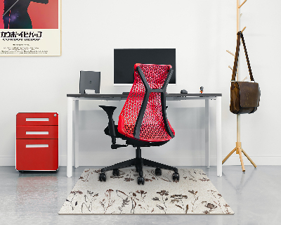 Tapis bureau rectangulaire Ombres de fleurs