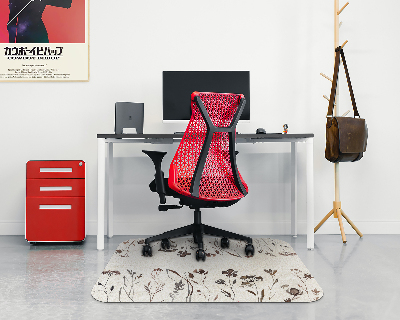 Tapis bureau rectangulaire Ombres de fleurs