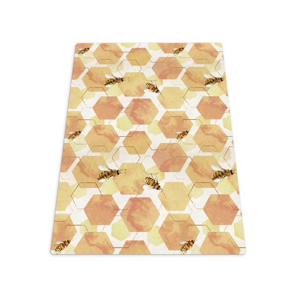 Tapis protection sol Les abeilles les rayons de miel