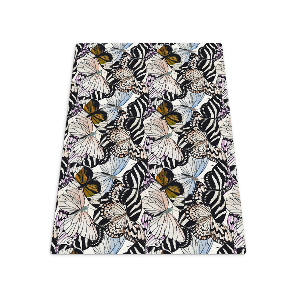 Tapis pour chaise de bureau Papillons à l'aquarelle