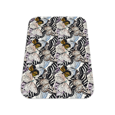 Tapis pour chaise de bureau Papillons à l'aquarelle