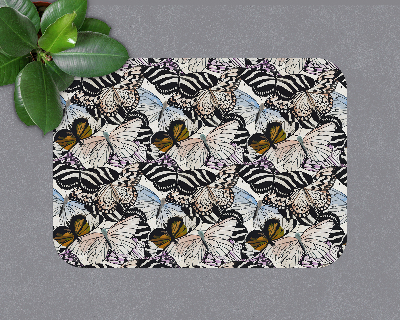 Tapis pour chaise de bureau Papillons à l'aquarelle