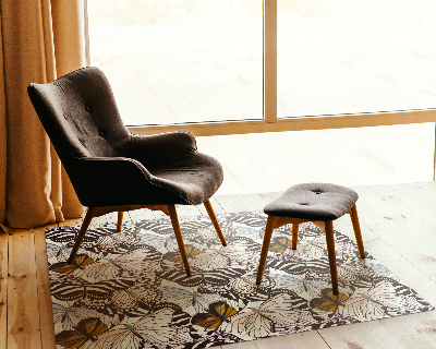 Tapis pour chaise de bureau Papillons à l'aquarelle